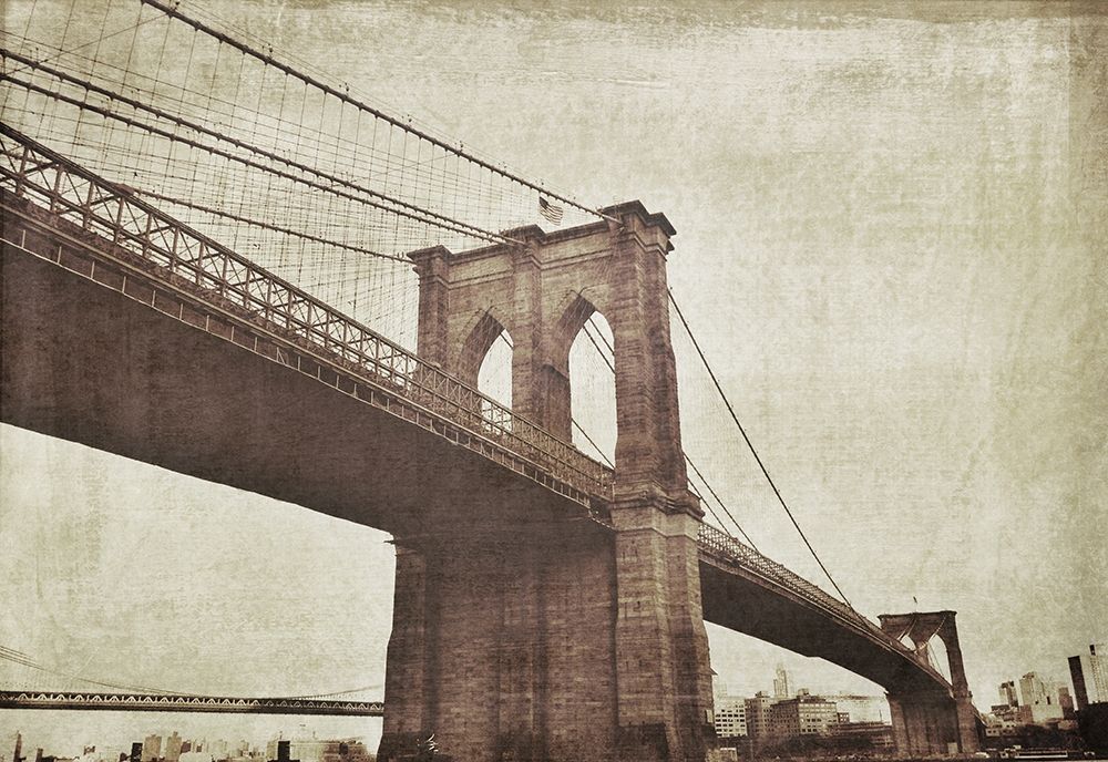 Art Print: Bridge of Brooklyn Sepia I