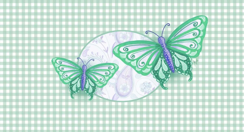 Wall art: Colorful Butterflies I, by Metz, Andi