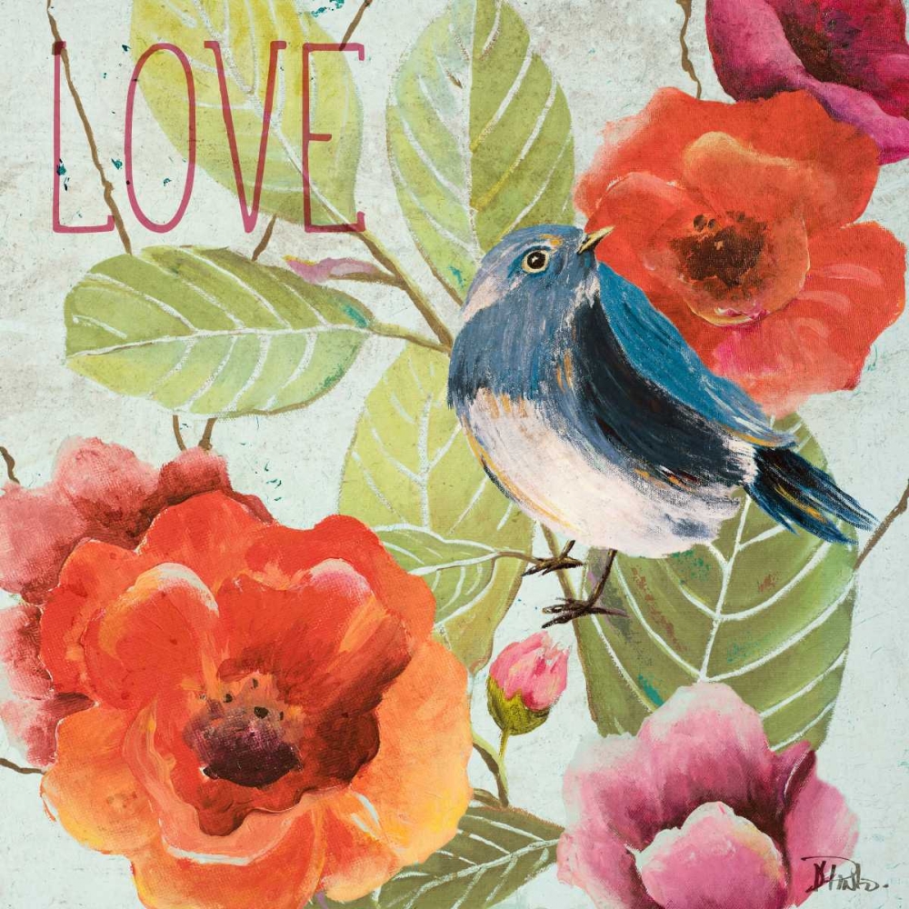 Wall Art Painting id:122487, Name: Beautiful Bird II  (Love), Artist: Pinto, Patricia