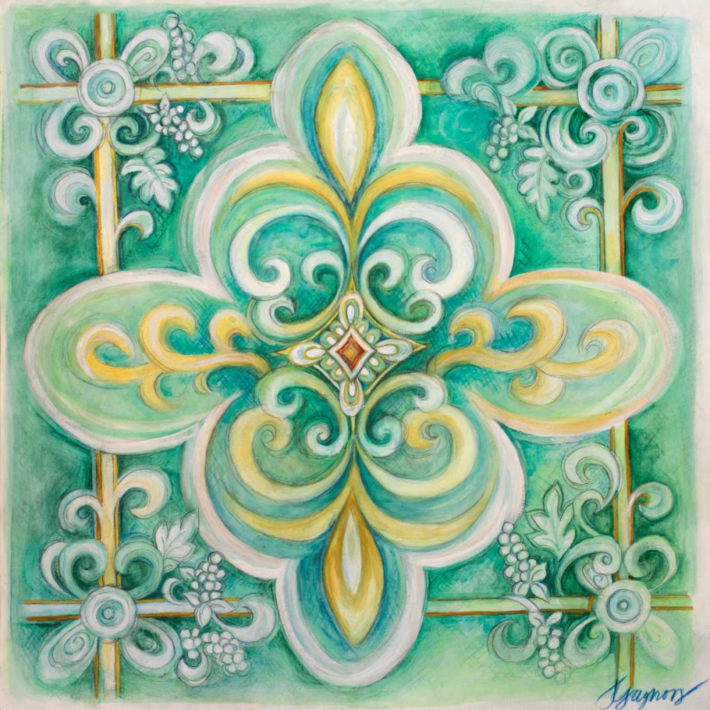 Wall Art Painting id:122659, Name: French Medallion III, Artist: Gaynor, Janice