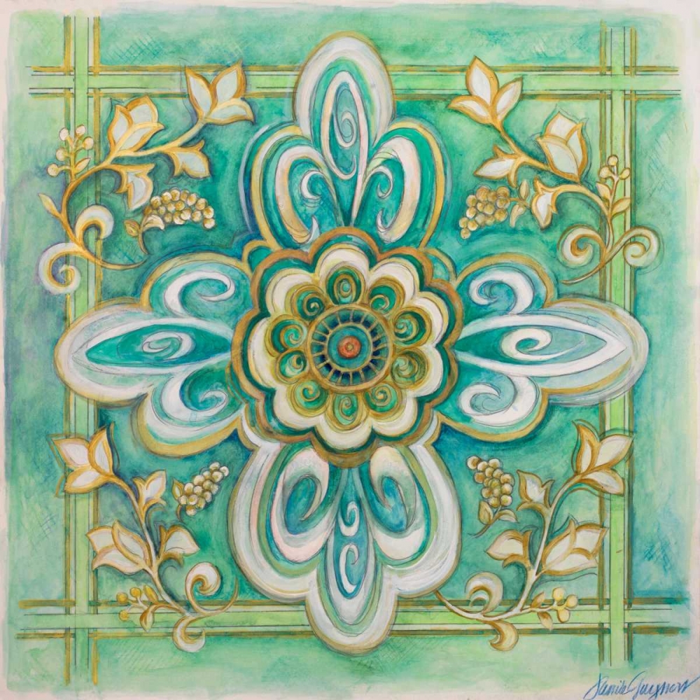 Wall Art Painting id:122660, Name: French Medallion II, Artist: Gaynor, Janice