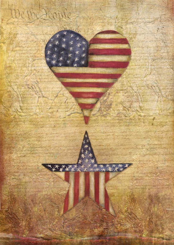 Wall Art Painting id:122718, Name: America Stars Flag, Artist: Medley, Elizabeth