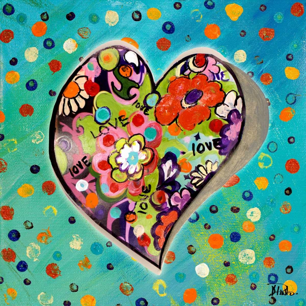 Wall Art Painting id:122728, Name: Neon Hearts of Love III, Artist: Pinto, Patricia