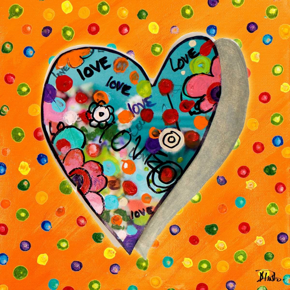 Wall Art Painting id:122733, Name: Neon Hearts of Love IV, Artist: Pinto, Patricia