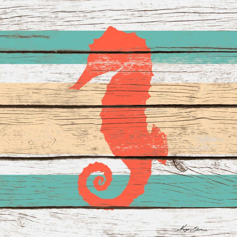 Wall Art Painting id:122747, Name: Striped Sea Creature II, Artist: Edwins, Hugo