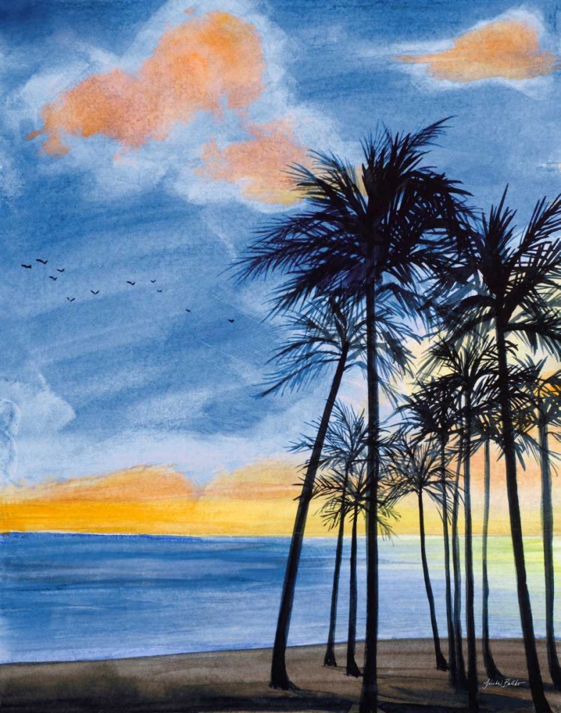 Art Print: Blue Tropic Nights II