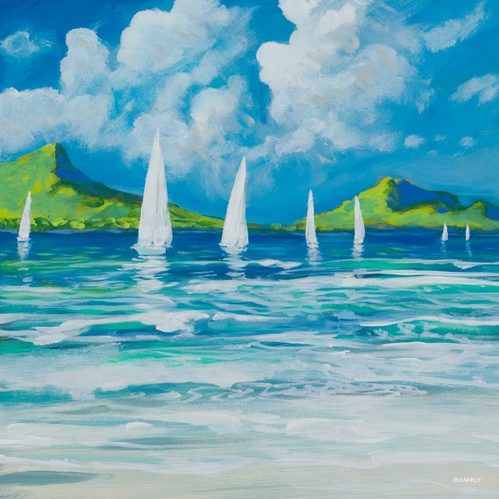 Wall Art Painting id:122964, Name: Sail Away Beach I, Artist: Meneely, Dan