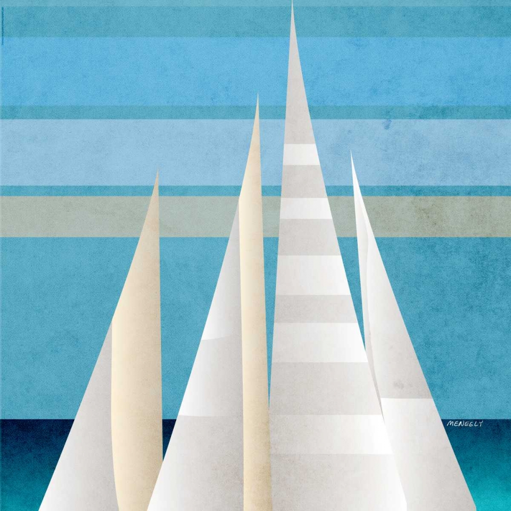 Wall Art Painting id:122965, Name: Main Sail Harbor I, Artist: Meneely, Dan