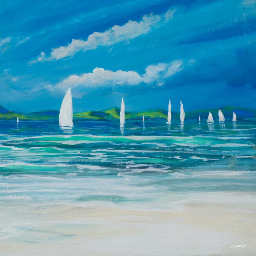 Wall Art Painting id:122969, Name: Sail Away Beach II, Artist: Meneely, Dan