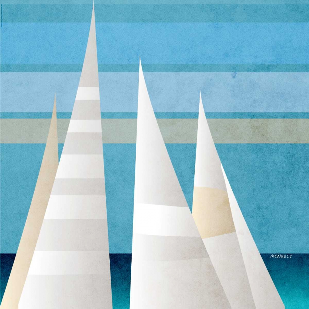 Wall Art Painting id:122970, Name: Main Sail Harbor II, Artist: Meneely, Dan