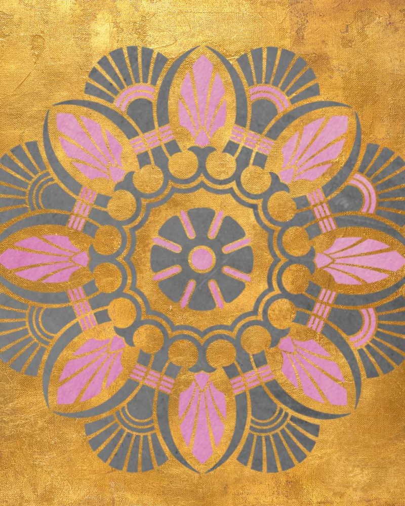 Art Print: Gray and Pink Medallion II