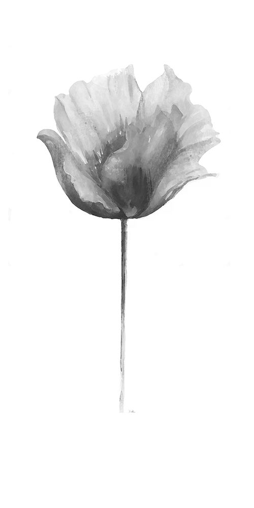 Wall art: Flower in Gray Panel I, by Pinto, Patricia