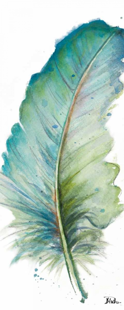 Art Print: Watercolor Feather White IV
