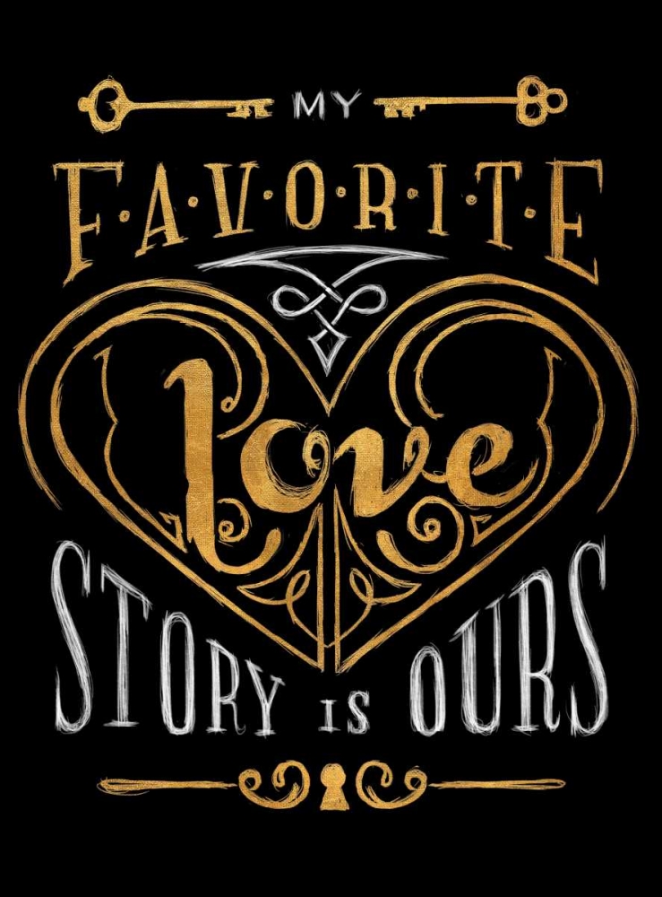 Wall Art Painting id:48002, Name: Black and Gold Love Story Border, Artist: SD Graphics Studio