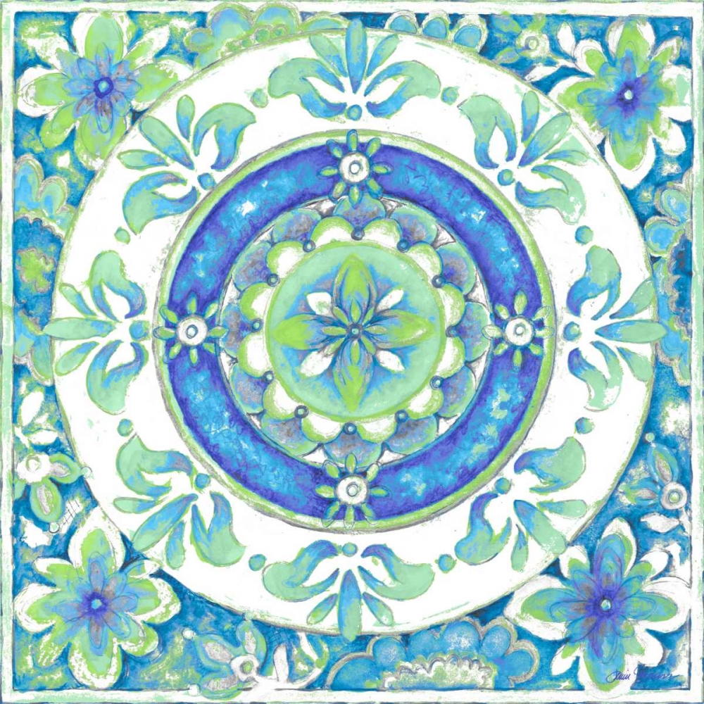 Wall Art Painting id:123236, Name: Azurite Medallion II, Artist: Gaynor, Janice