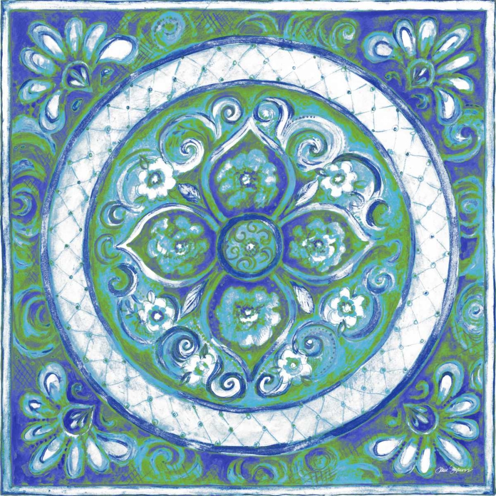 Wall Art Painting id:123237, Name: Azurite Medallion III, Artist: Gaynor, Janice