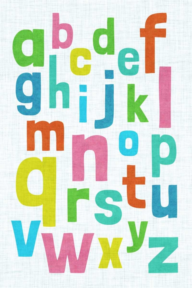 Wall Art Painting id:159134, Name: Alphabet of Colors I, Artist: SD Graphics Studio