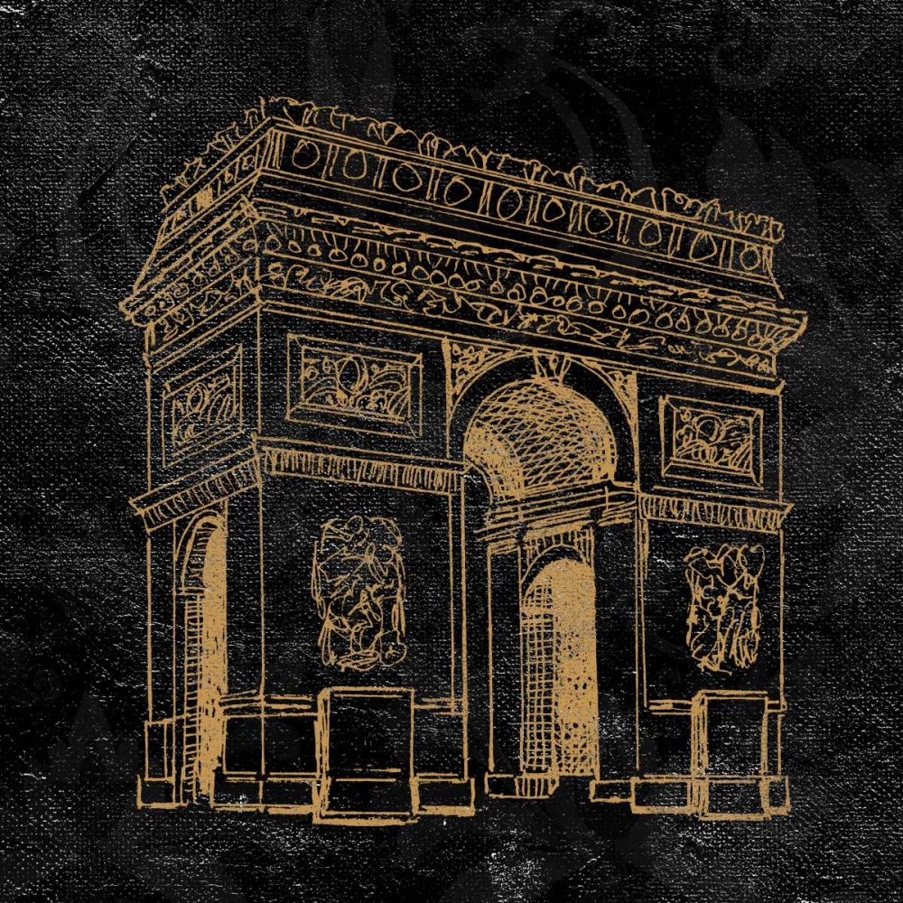 Art Print: Elegant Paris Gold IV