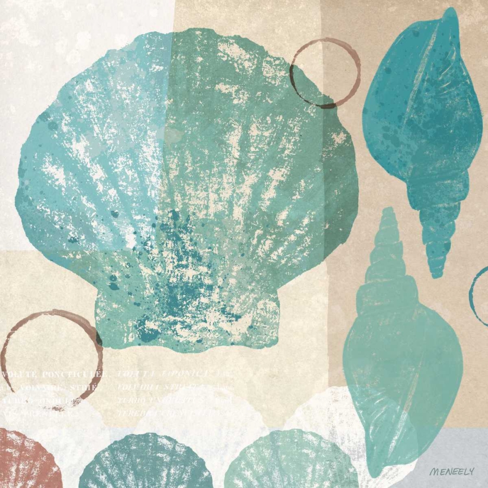 Wall Art Painting id:123379, Name: Shell Collage I, Artist: Meneely, Dan