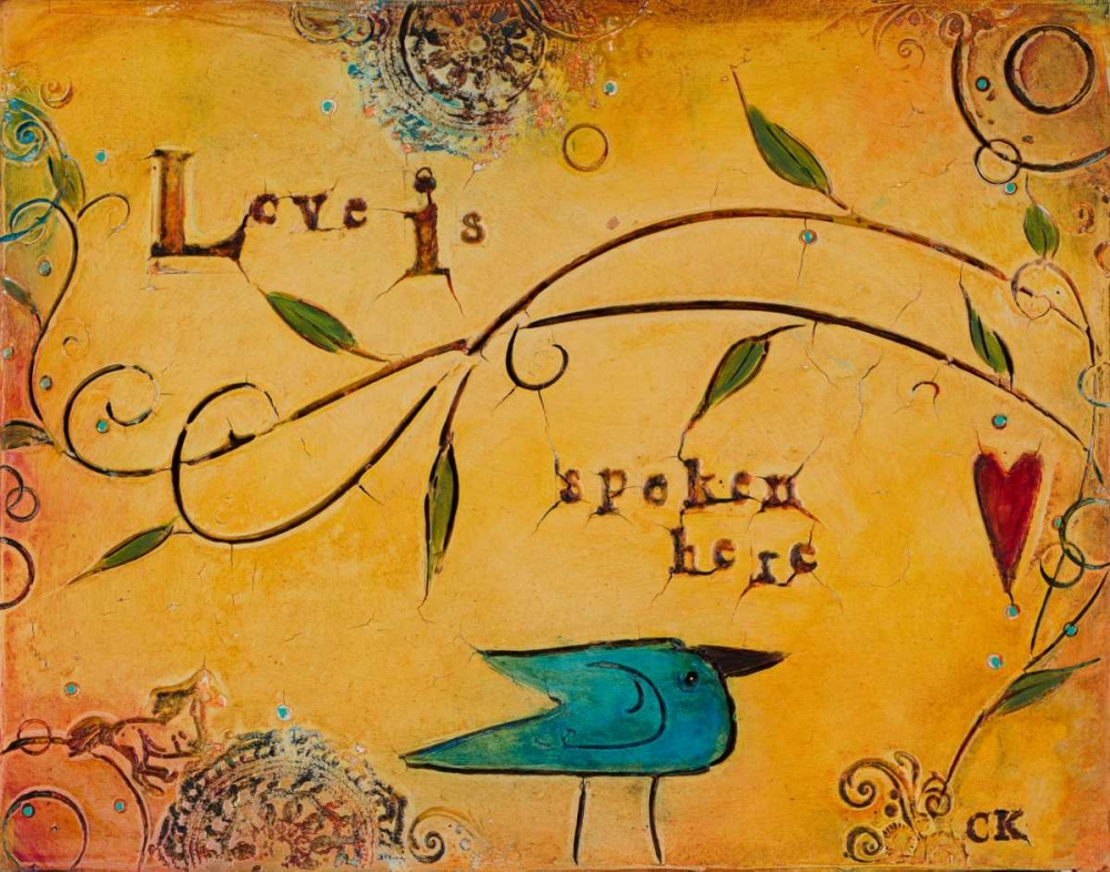 Wall Art Painting id:159228, Name: Love is Spoken Here, Artist: Kinnison, Carolyn