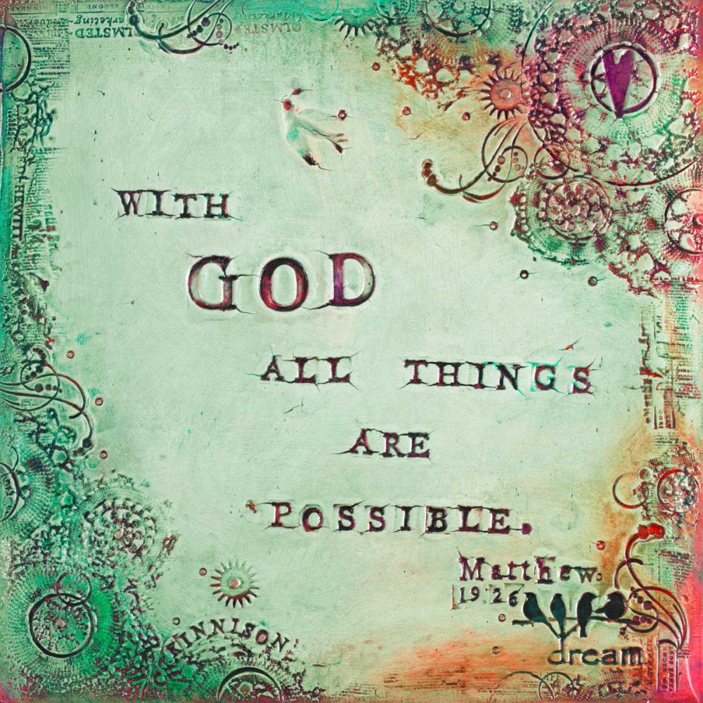 Wall Art Painting id:159499, Name: All Things Are Possible, Artist: Kinnison, Carolyn