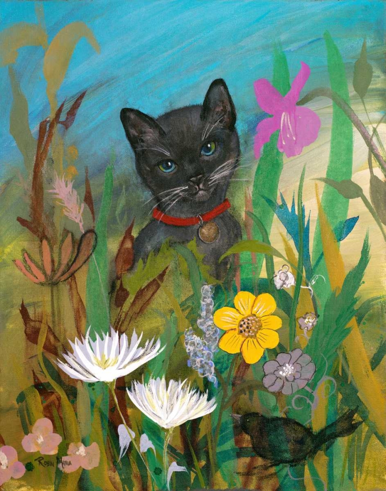 Art Print: Cat in the Garden