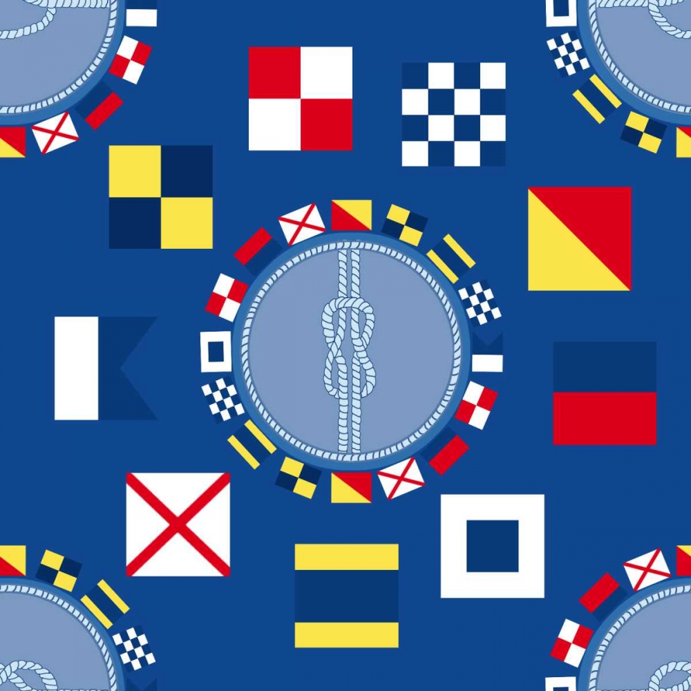 Wall Art Painting id:159191, Name: Nautical Navigation Pattern IIA, Artist: Metz, Andi