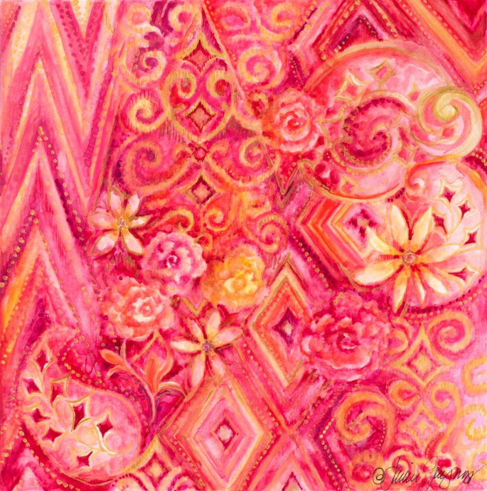Wall Art Painting id:159264, Name: Pink Abstract, Artist: Gaynor, Janice