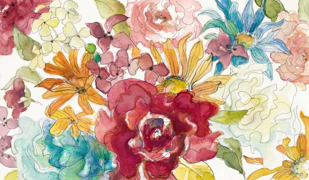 Wall Art Painting id:123784, Name: Flower Burst, Artist: Loreth, Lanie