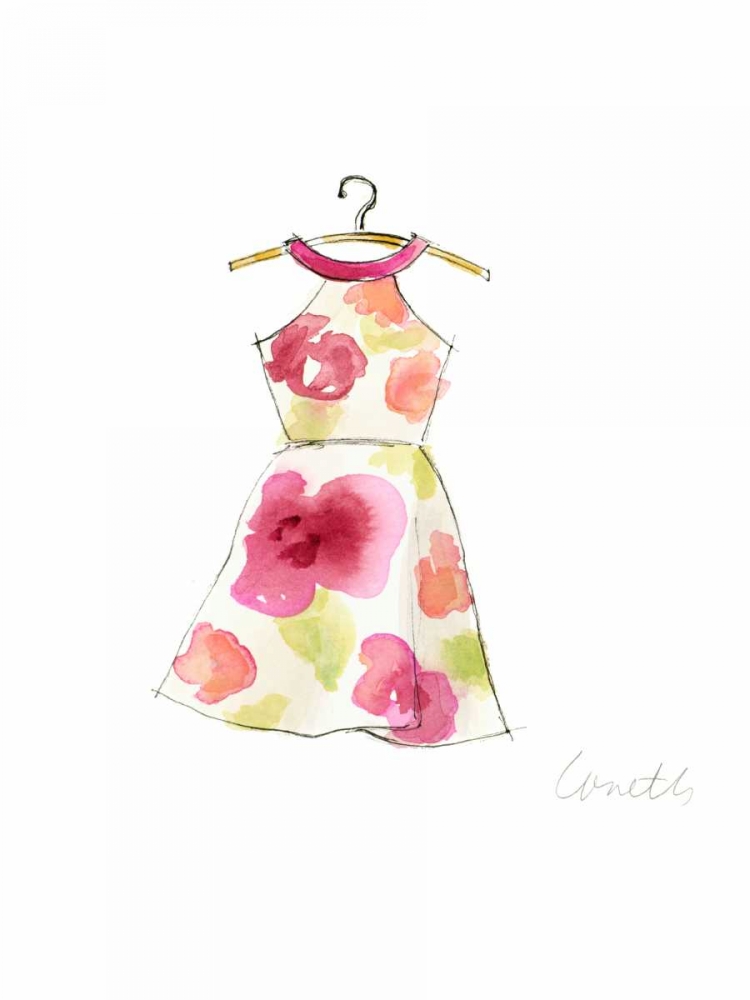 Wall Art Painting id:123843, Name: The Watercolor Dresses I, Artist: Loreth, Lanie