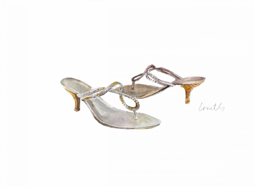 Art Print: Watercolor Kitten Heels II