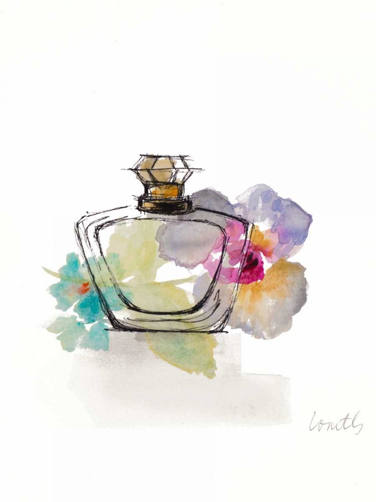 Art Print: Crystal Watercolor Perfume I