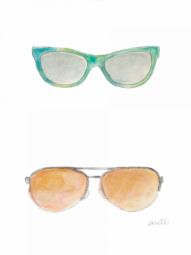 Art Print: Water Color Sunglasses II