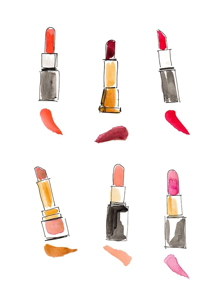 Art Print: Watercolor Beauty Products I