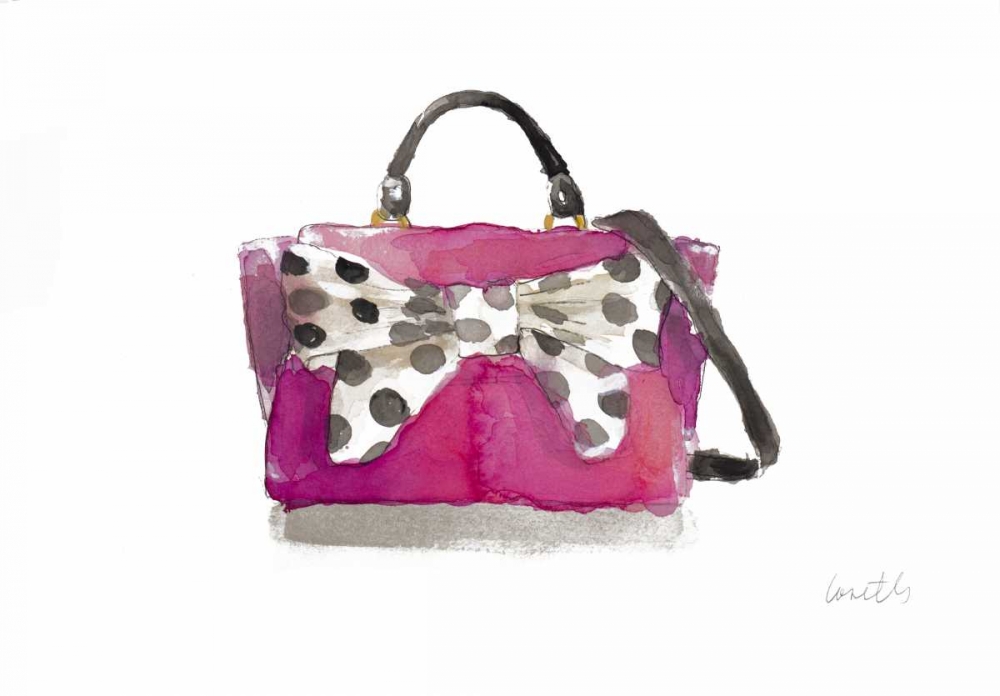 Art Print: Watercolor Bow Satchel II