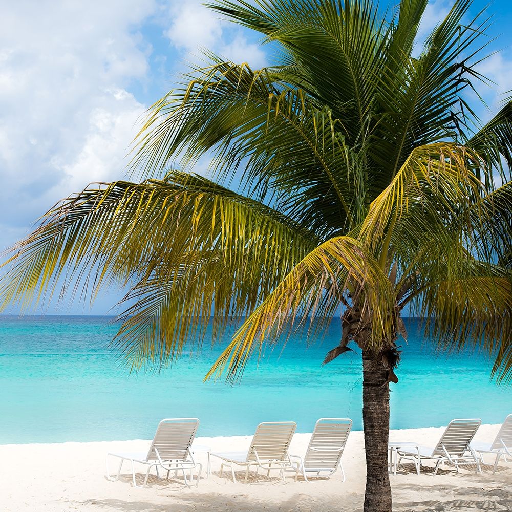 Art Print: Relaxing Beach Square