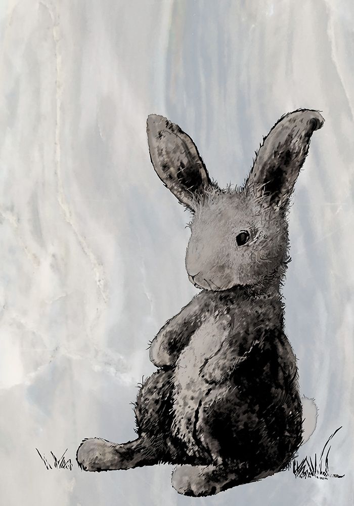 Art Print: Bunny on Marble I
