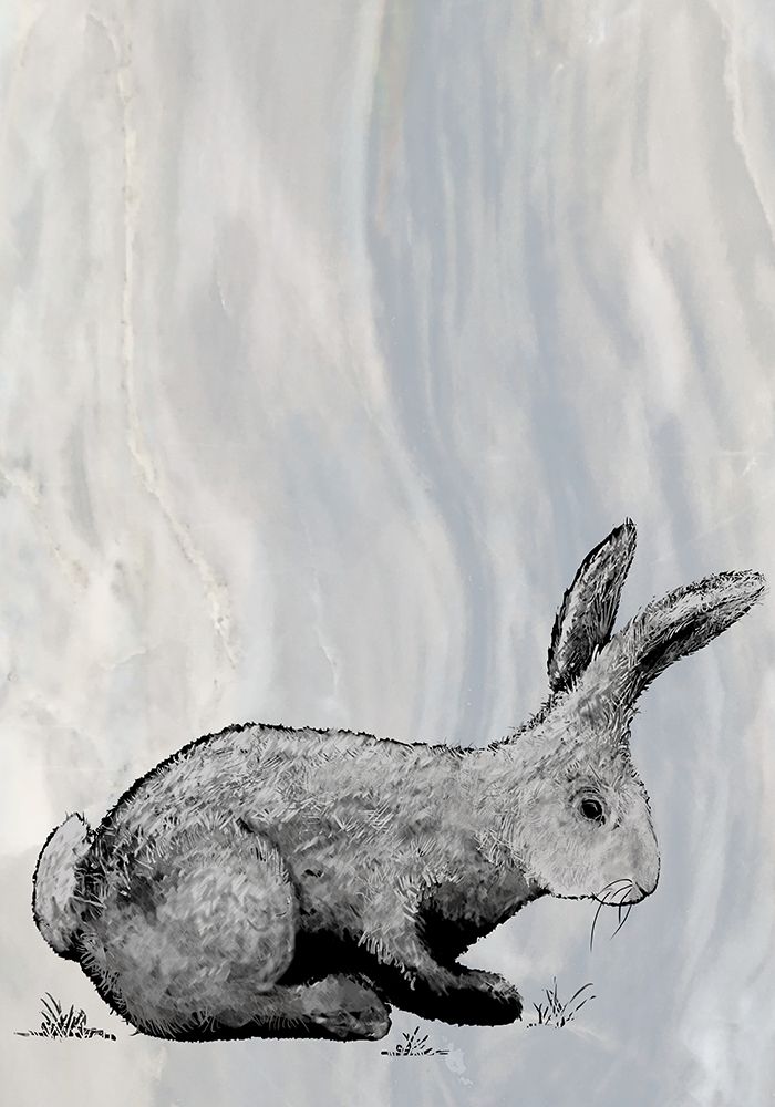 Art Print: Bunny on Marble IV