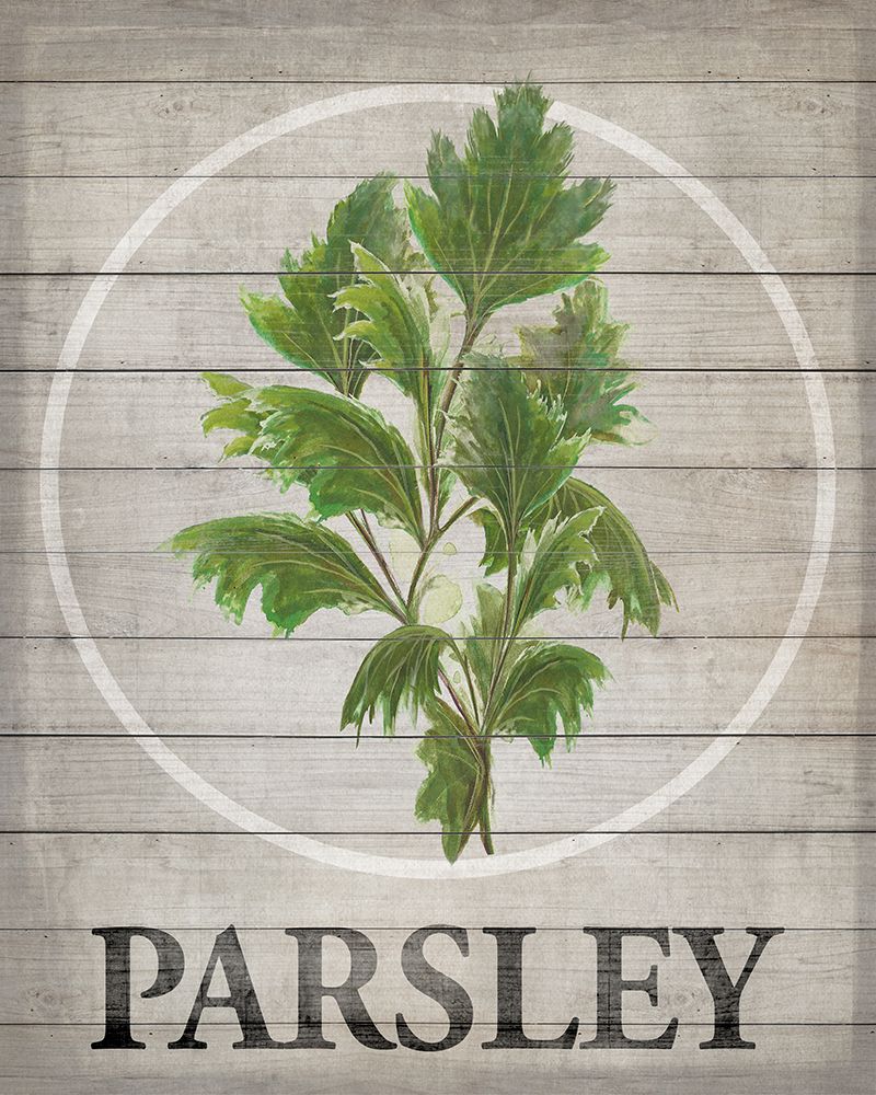 Art Print: Fresh Herbs on Wood I