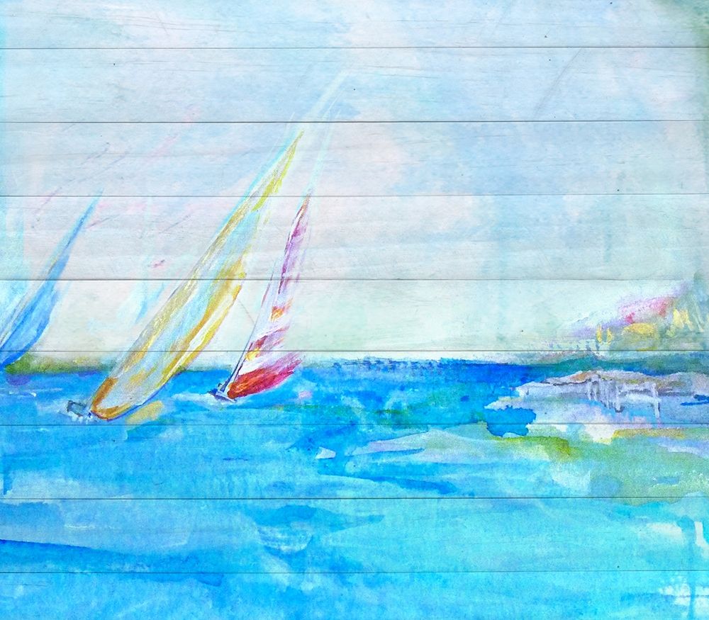 Wall art: Coastal Sailboats, by Diannart