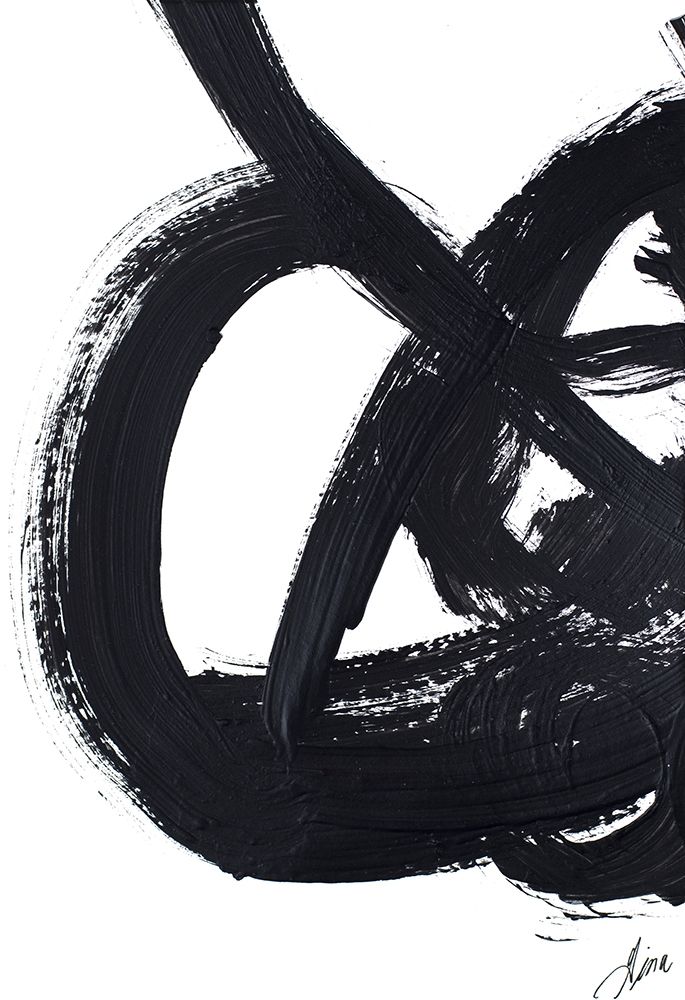 Wall Art Painting id:206181, Name: Noir Strokes III, Artist: Ritter, Gina