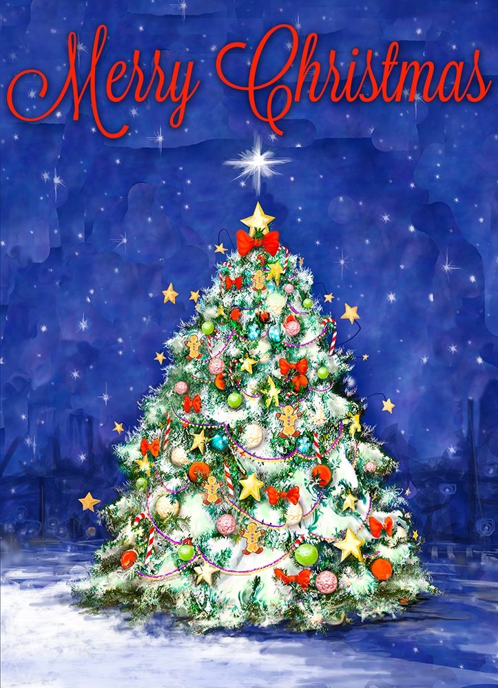 Art Print: Merry Christmas Tree