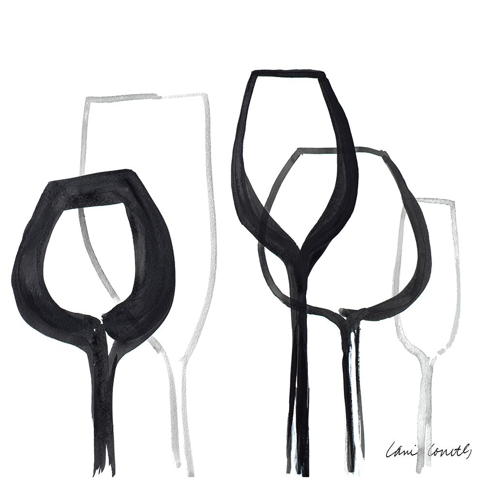 Wall art: Wine Party Square II, by Loreth, Lanie