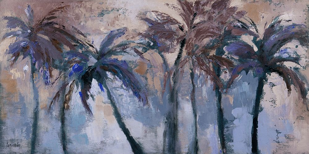 Wall Art Painting id:206390, Name: Island Midnight Palms, Artist: Loreth, Lanie