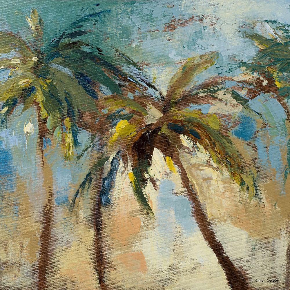 Art Print: Island Morning Palms Square I