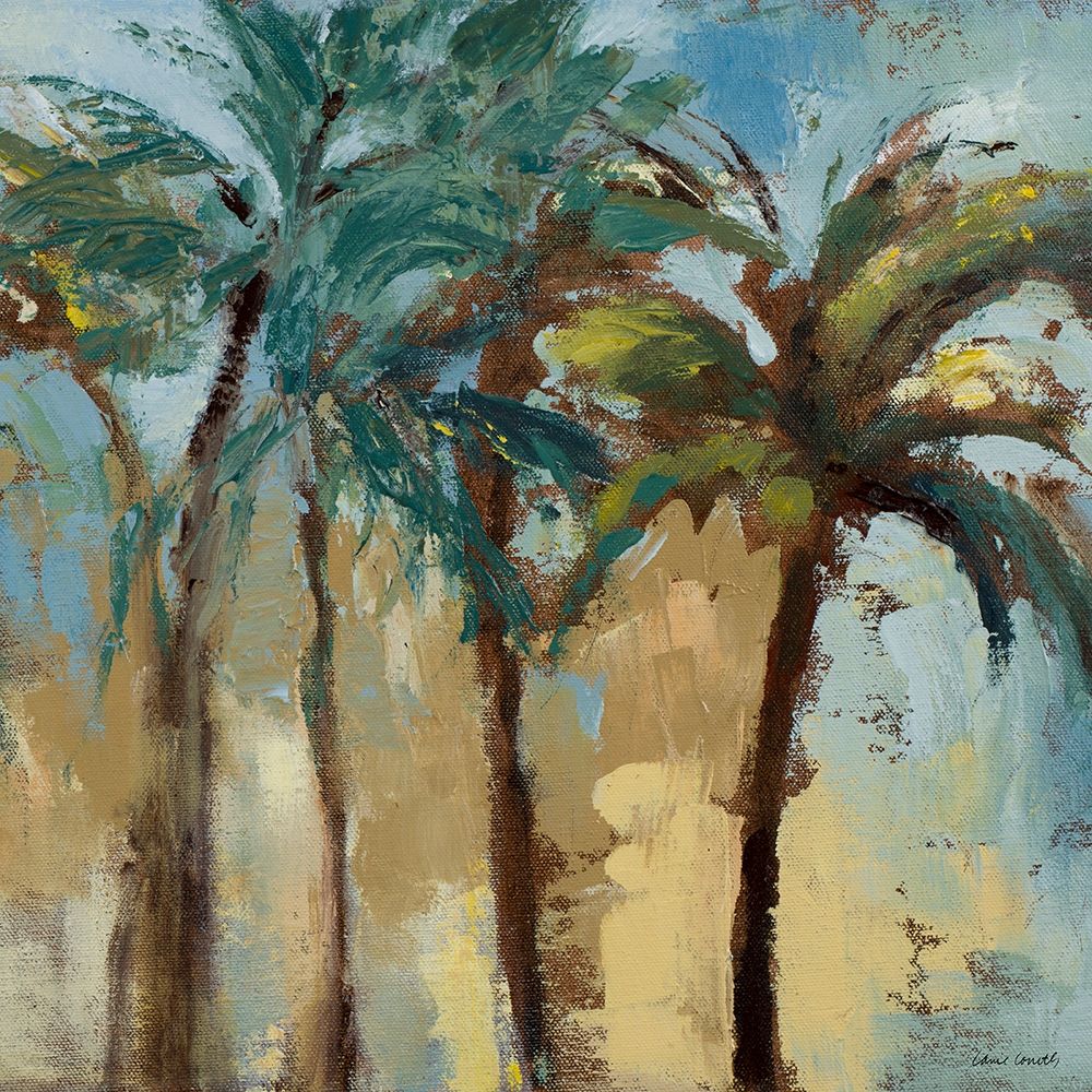 Art Print: Island Morning Palms Square II