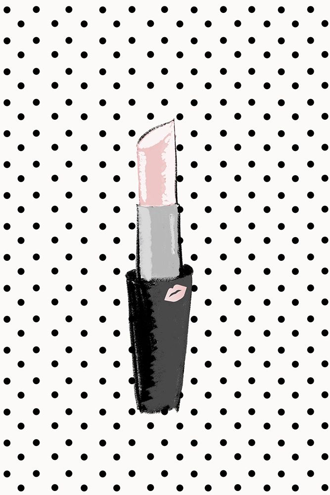 Art Print: Lipstick on Polka Dots