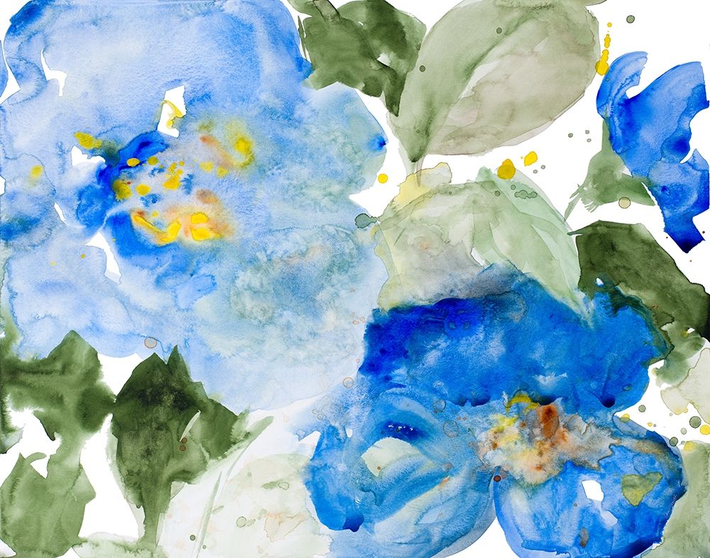 Wall Art Painting id:206506, Name: Flowers in the Rain I, Artist: Loreth, Lanie