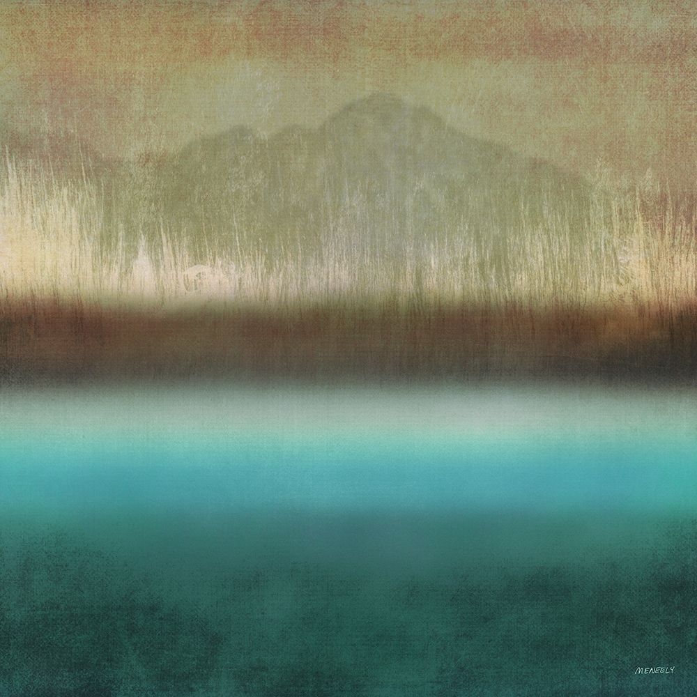 Wall Art Painting id:206660, Name: Loon Lake In Teal I, Artist: Meneely, Dan