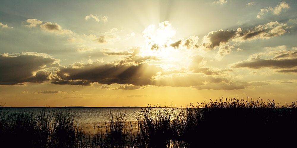 Art Print: Sunset Over Water